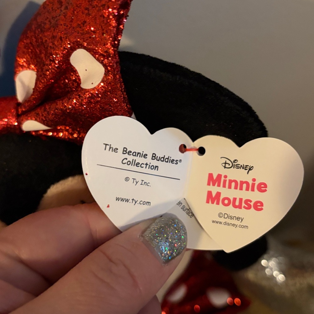 Disney Mickey Mouse Ty Beanie Sparkle Plush - Red, Black, Gold - Picture 5 of 5